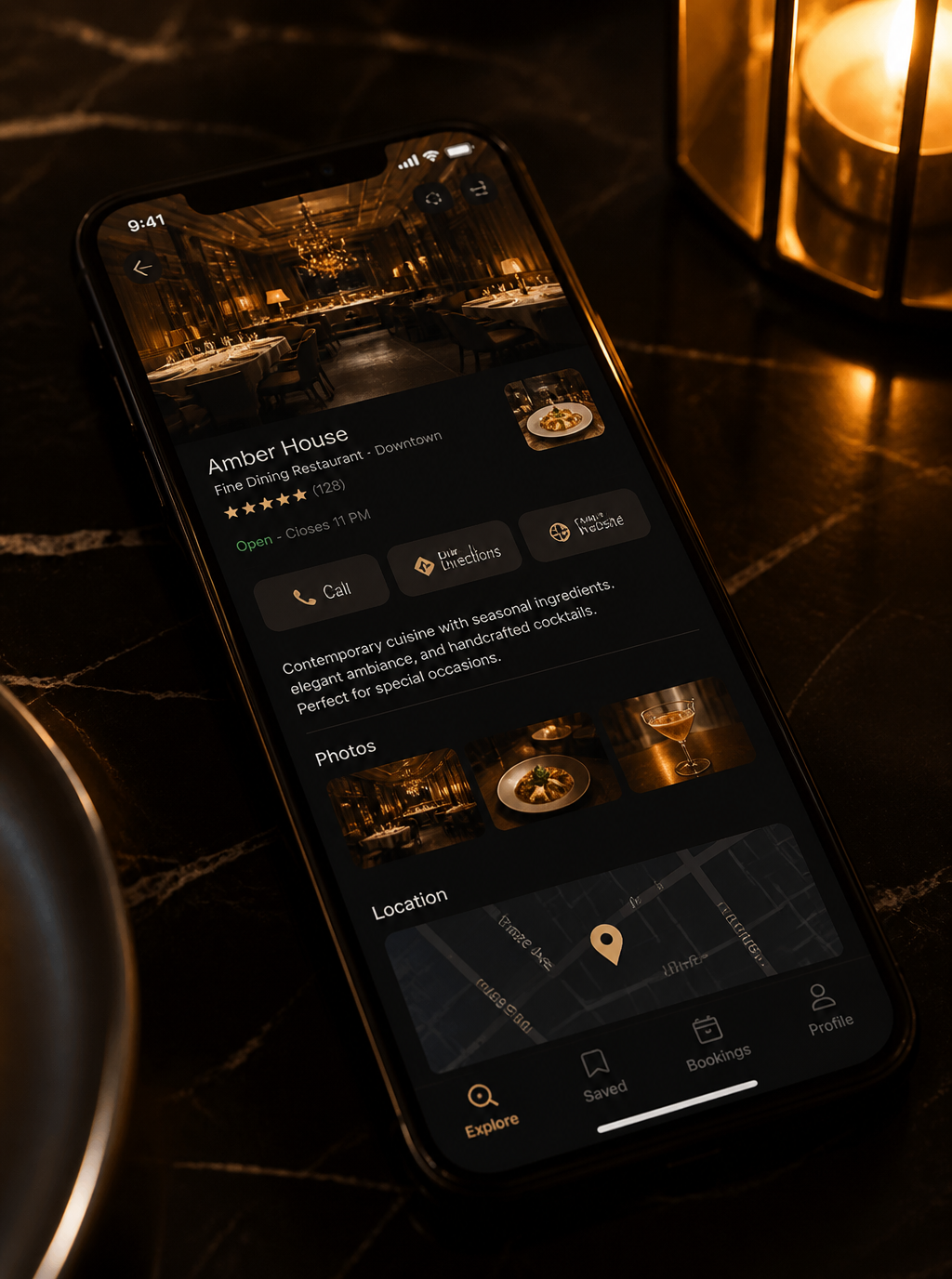 Smartphone con Google Business Profile